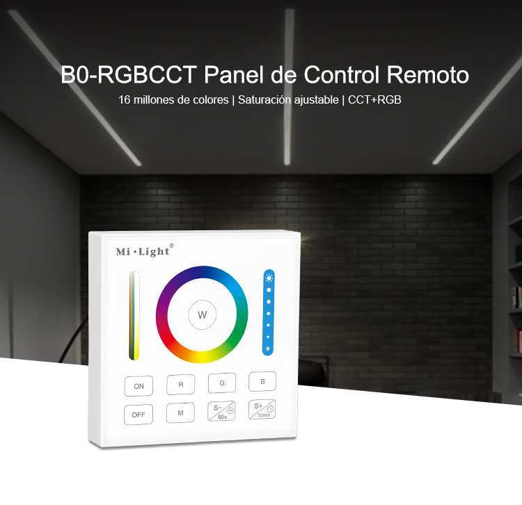 panel inteligente controlador remoto rgb+cct
